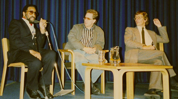 Sonny Rollins, filmmaker Robert Mugge, and festival director/film critic Derek Malcolm