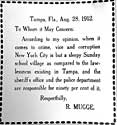 1912 Mugge Police Ad